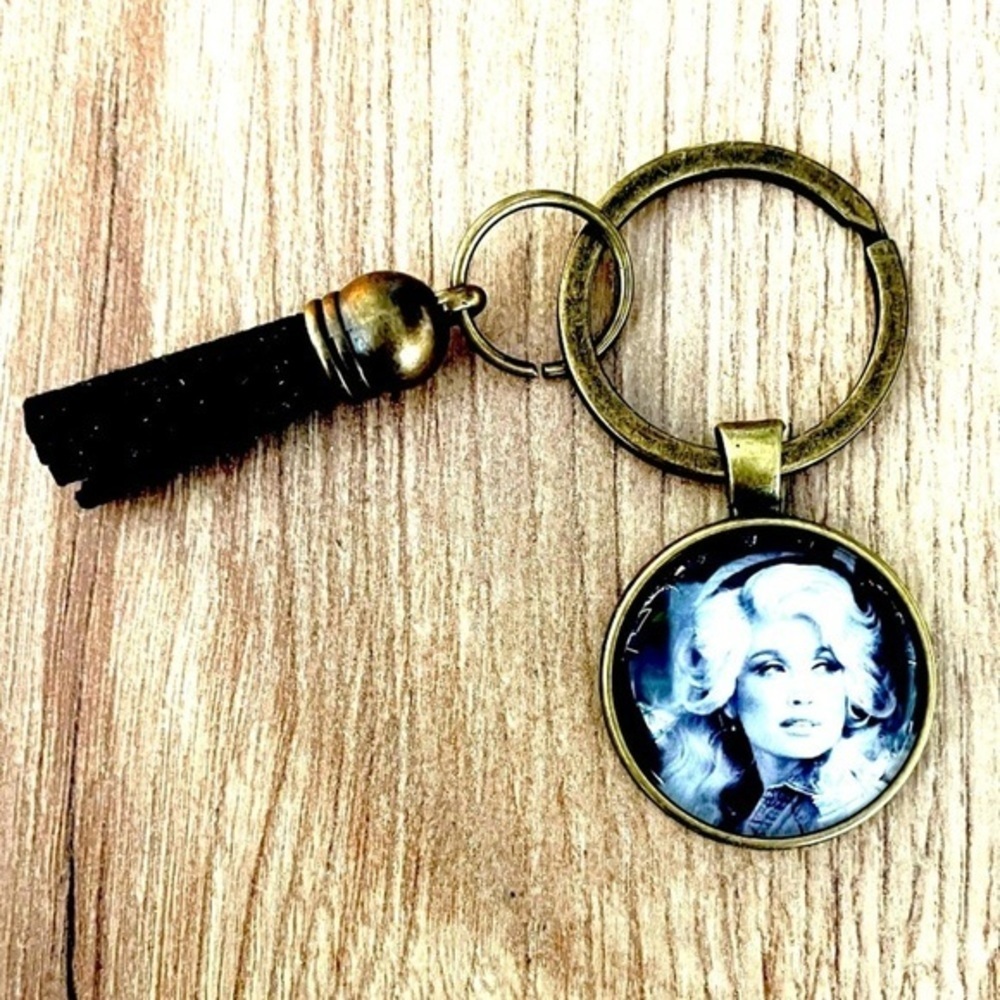 Dolly Parton Tassel Keychain, Handmade, NWT